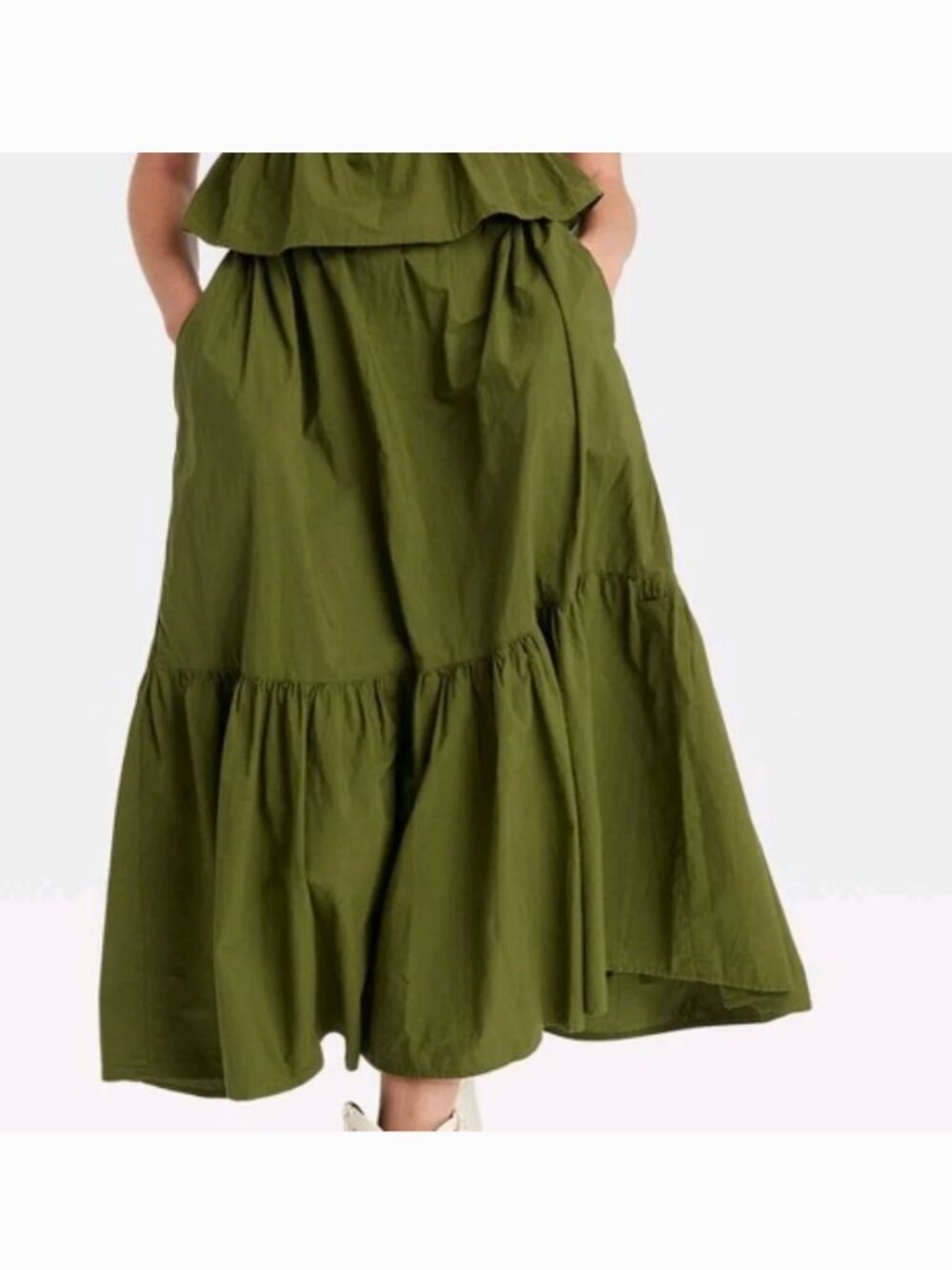 Universal Thread Green Boho Broom Women's Maxi Western Skirt - Picture 12 of 12